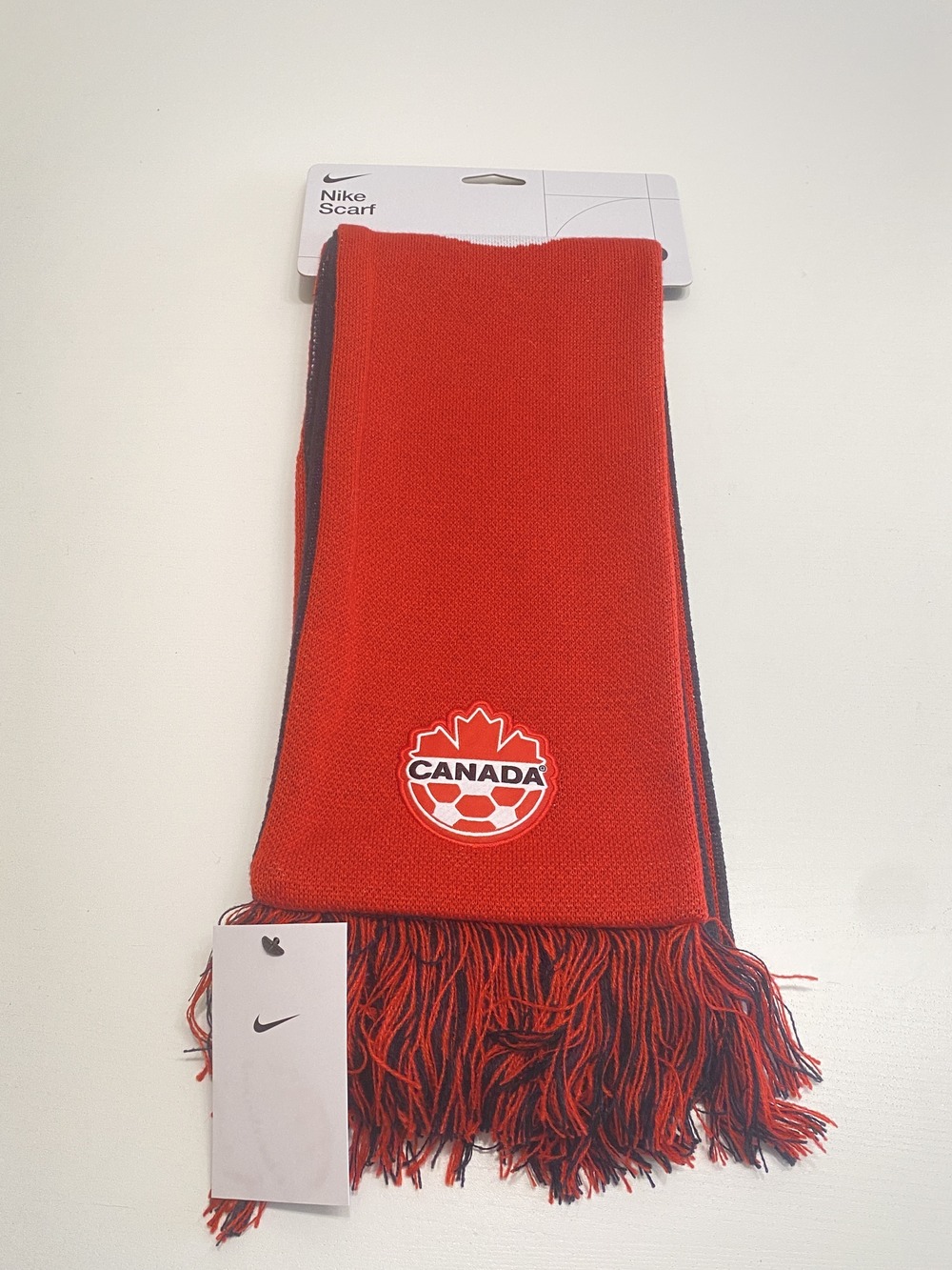 Nike Canada Soccer Scarf Red Black Adult NWT